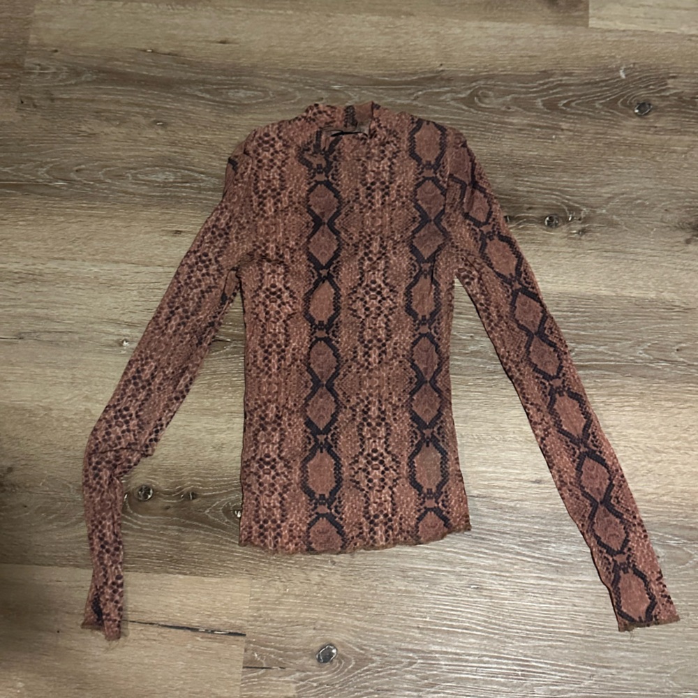 Urban Outfitters Snake Print sheer top